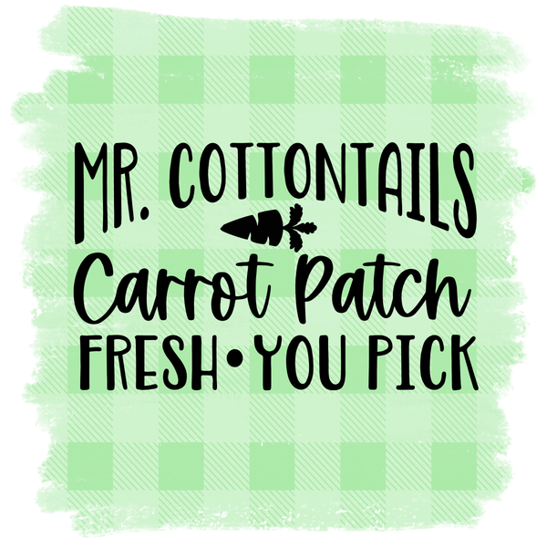 Easter Sign, Mr. Cottontails Carrot Patch Signs, Carrot Sign, Metal Wreath Sign, Craft Embellishment