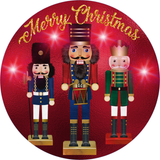 Nutcracker Merry Christmas Sign, Toy Soldiers Sign, Christmas Sign, Winter Signs, Metal Round Wreath, Wreath Center, Craft Embellishments