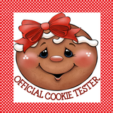 Official Cookie Tester Sign, Christmas Sign, Ginger Girl Sign, Holiday Signs, Square Metal Wreath, Wreath Center, Craft Embellishments