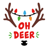 Oh Deer Sign, Christmas Sign, Merry Christmas Sign, Metal Wreath Sign, Craft Embellishment