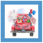 Patriotic Signs, Red Truck Sign, USA Sign, Signs, Patriotic Flag Sign, Dog Signs, Home Decor, Metal Wreath Sign