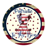 Patriotic to the Bone Sign, Patriotic Puppy Sign, Dog Sign, Stars and Stripes Sign, 4th of July Sign, Signs, Summer Sign, Home Decor, Metal Wreath Sign