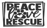 Peace Love Rescue Sign, Dog Sign, Pet Sign, Metal Wreath Sign, Craft Embellishment