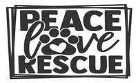 Peace Love Rescue Sign, Dog Sign, Pet Sign, Metal Wreath Sign, Craft Embellishment