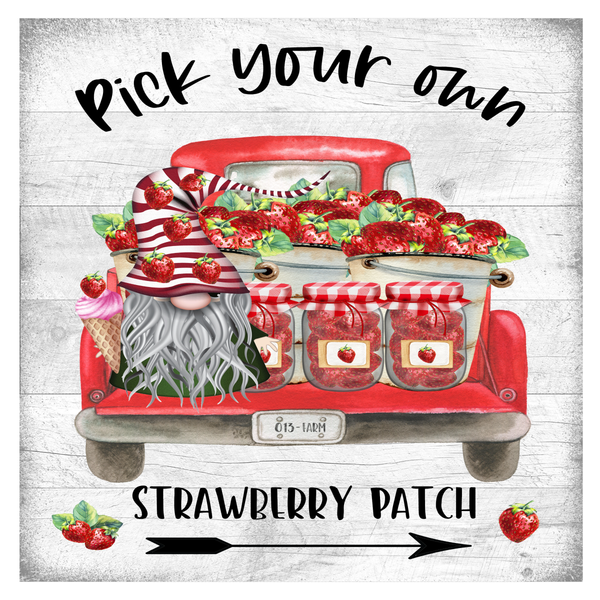 Pick Your Own Strawberry Patch Sign, Strawberry Signs, Everyday Sign, Signs, Metal Wreath Sign