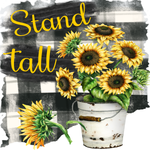 Stand Tall Sign, Sunflower Sign, Farmhouse Signs, Everyday Sign, Metal Wreath Sign, Craft Embellishments