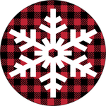 Snowflake Red Black Buffalo Check, Silohouette Snowflake Sign, Christmas Sign, Winter Signs, Metal Round Wreath, Wreath Center, Craft Embellishments