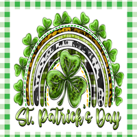 St. Patrick's Day Sign, Irish Rainbow Signs, Irish Shamrock Sign, Metal Wreath Sign, Craft Embellishment