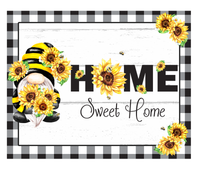 Home Sweet Home Sign, Sunflower Gnome Sign, Everyday Sign, Square Metal Square Wreath Sign, Wreath Centers, Craft Embellishment