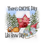 There's Gnome Day Like Snow Day Sign, Christmas Sign, Winter Gnome Sign, Holiday Decor, Metal Wreath Signs, Craft Embellishment