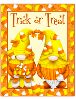 Copy of Candy Corn Sign, Halloween Sign, Trick or Treat Sign, Metal Wreath Signs, Craft Embellishment
