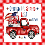 United We Stand Sign, Patriotic Truck Signs, Gnome Sign, Red White & Blue Sign, Home Decor, Metal Wreath Sign
