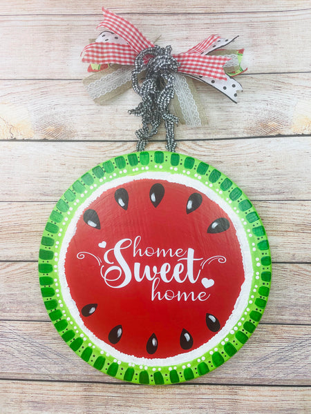 Home Sweet Home Watermelon Sign, Watermelon Signs, Everyday Sign, Signs, Wreath Sign