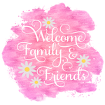 Welcome Family and Friends Sign, Daisy Signs, Everyday Sign, Signs, Metal Wreath Sign