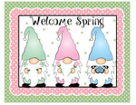 Welcome Spring Sign, Spring Sign, Gnome Signs, Everyday Sign, Metal Wreath Signs, Wreath Center, Craft Embellishment