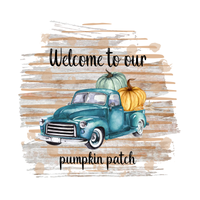 Welcome To Our Pumpkin Patch Sign, Farmhouse Sign, Fall Signs, Blue Truck Sign, Metal Wreath Sign, Craft Embellishment