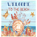 Welcome To The Beach Sign, Beach Signs, Everyday Summer Sign, Sea Shell Signs, Metal Wreath Sign