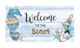 Welcome To The Beach Sign, Seahore Anchor Signs, Summer Beach Sign, Signs, Metal Wreath Sign