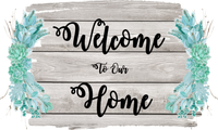 Welcome To Our Home Sign, Everyday Sign, Home Decor Sign, Signs, Metal Wreath Sign
