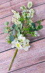 White Floral Stem,  Floral and Berry Pick,Summer/Fall Florals, Floral Supply,