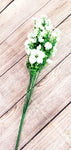 X9 Double Ruffle Flowers, White