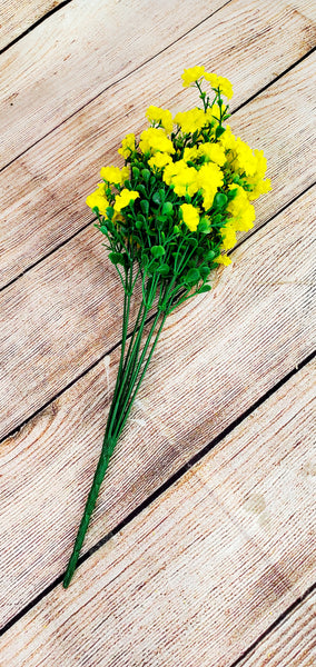 X9 Double Ruffle Flowers, Yellow