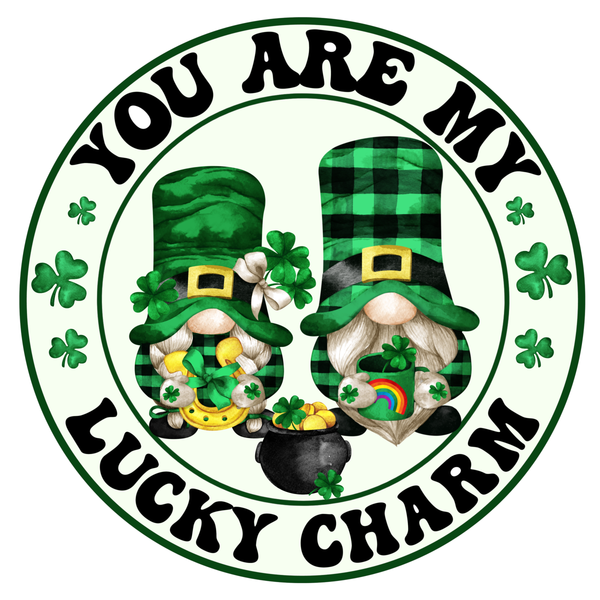 You Are My Lucky Charm Sign, Shamrock Sign, St. Patrick's Day Signs, Metal Round Wreath, Wreath Center, Craft Embellishments