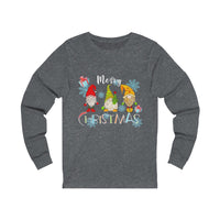 Merry Christmas Gnome Jersey Long Sleeve Tee