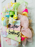 Easter Wreath, Easter Greetings, Easter Decor, Wreath, Easter, Front Door Decor, Easter Decor