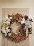Front Door Wreath, Everyday Wreath, Rustic Wreath, Country Chic Wreath, Rustic Decor