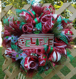 Christmas Wreath, Believe Wreath, Holiday Wreath, Christmas Front Door Decor, Holiday Decor