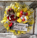 Bumble Bee Wreath, Summer Wreath, Front Door Wreath, Front Porch Decor
