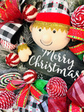 Elf Wreath, Christmas Wreath, Christmas Decor, Whimsical Wreath, Front Door Wreath, Krazy Mazie Kreations