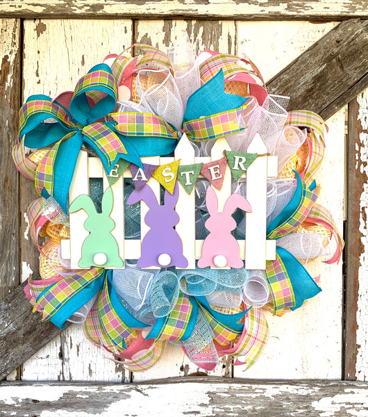 Easter Wreath, Easter Decor, Made on FACEBOOK LIVE on March 16th 2020 ~ Designing an Easter Wreath