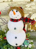 Snowman Arrangement, Cardinal Winter Decor, Winter Wonderland Arrangement, Holiday Centerpiece , Winter Centerpiece, Christmas